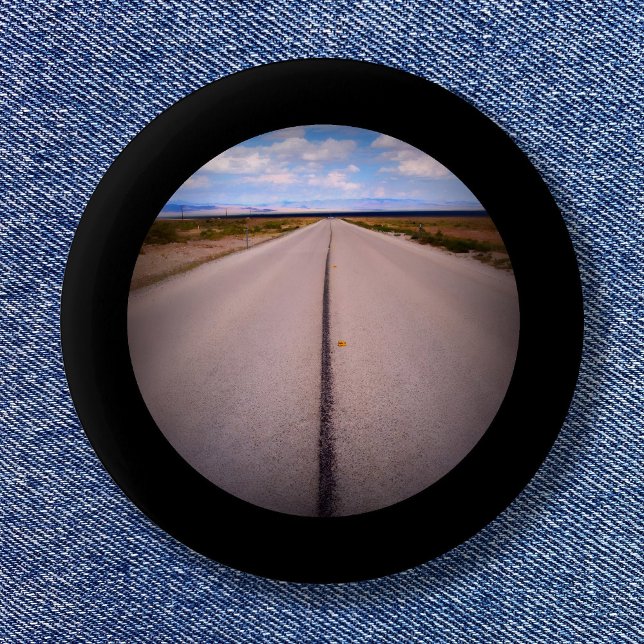 Schwarzes Gerahmtes Foto Button (Create your own black framed photo pinback button.)