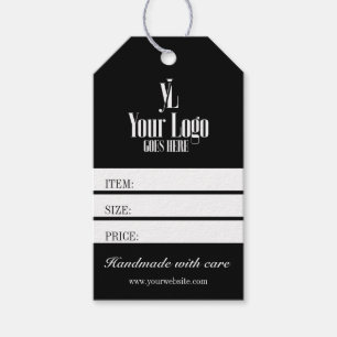 Schwarzes Geschäft-Logo-Kleidungsboutique-Preissch Geschenkanhänger