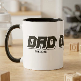 Schwarzes Geschenk für den neuen Papa Tasse