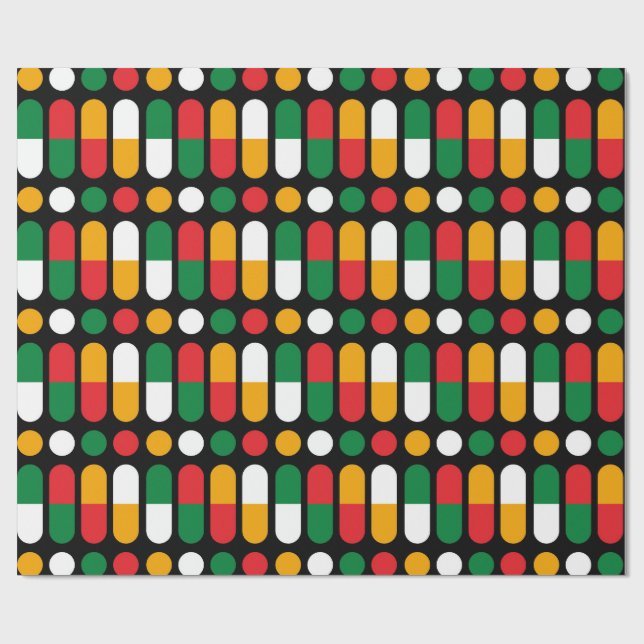 Schwarzes Geschenkpapier zum Black History Month (Flach)