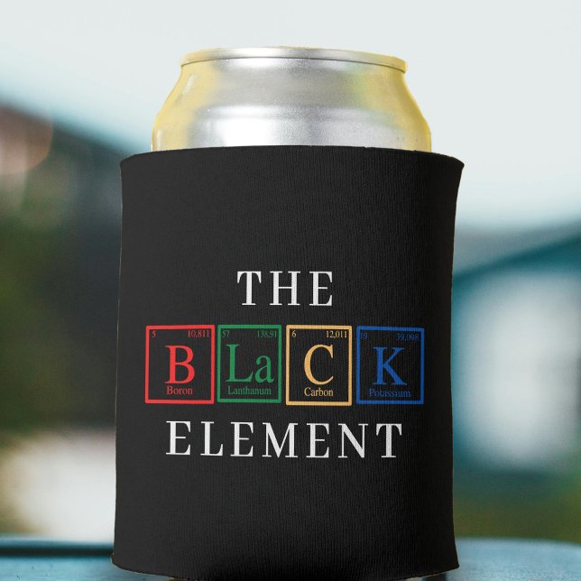 Schwarzes Geschichts-Periodensystem-Element Junete Dosenkühler (Black History Periodic Table Element Juneteenth Can Cooler
)