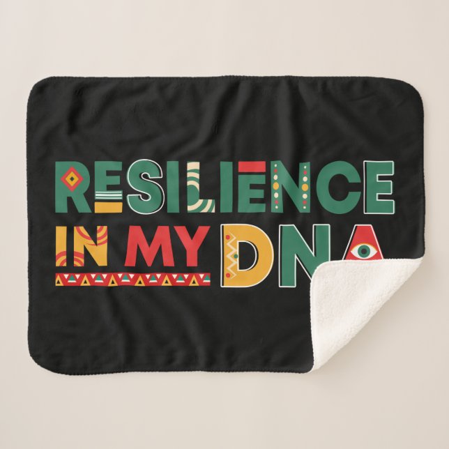 Schwarzes Geschichtserbe Soft Sherpa Throw Blanket Sherpadecke (Vorderseite (Horizontal))