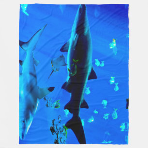 Schwarzes gespitzter Haifisch Fleecedecke