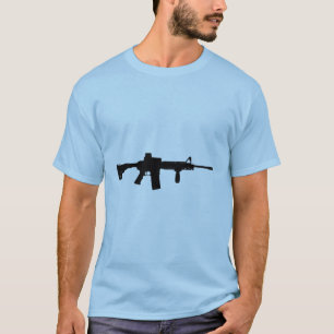 Schwarzes Gewehr AR-15 von Phils Kunst online T-Shirt