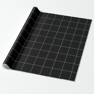 Schwarzes Gitter Geschenkpapier