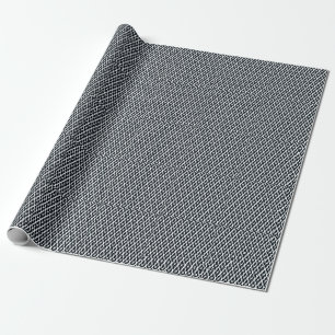 Schwarzes Gittermuster Geschenkpapier