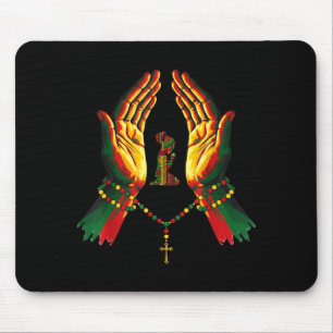 Schwarzes Glaubensgebet Afrikanisches Erbe Christl Mousepad