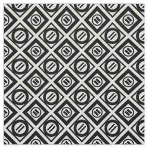 Schwarzes Gleichheitszeichen-geometrisches Muster Stoff