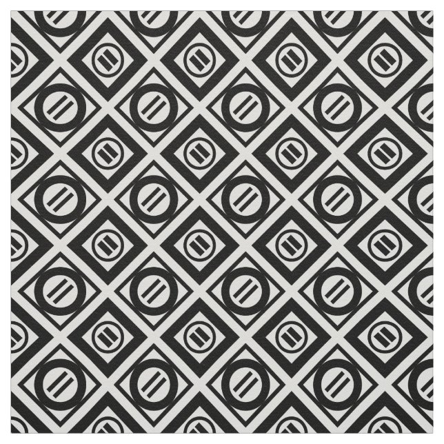Schwarzes Gleichheitszeichen-geometrisches Muster Stoff (Muster)