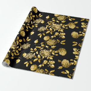 Schwarzes Gold 2 BlumenToile Geschenkpapier