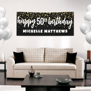 Schwarzes Gold 50. Geburtstag Banner