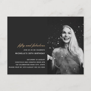 Schwarzes Gold 50 und Fabelhafte Art Deco Foto 50e Postkarte