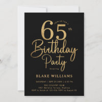 Schwarzes Gold 65. Geburtstag