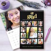 Schwarzes Gold Abschluss K-12 FotoCollage 15 Monat