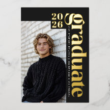 Schwarzes Gold Absolvent Schwarz Foto Abschluss Go
