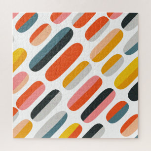 Schwarzes Gold Abstrakt Wirbel Modern Mond Puzzle