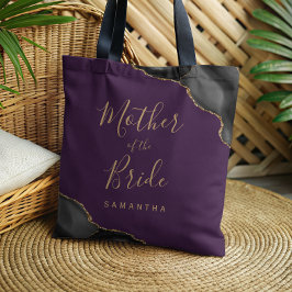 Schwarzes Gold-Achat Lila Mutter der Braut