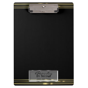 Schwarzes Gold Band Eleganter Schicker Persönliche Klemmbrett