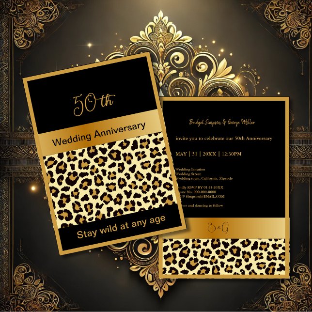Schwarzes Gold bleibe Wild 50 Jubiläum Flat Card (Von Creator hochgeladen)