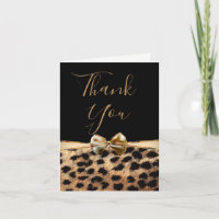 Schwarzes Gold Bogen Leopard Gepard Druck Danke