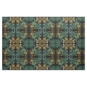 schwarzes Gold, buntes Haus, Textilien Stoff