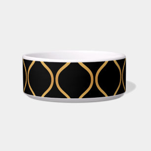 Schwarzes, Gold, cooler, trendy, retro abstrakter Napf
