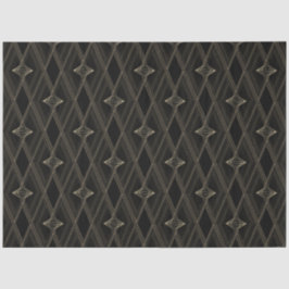 Schwarzes Gold Diamond Muster Abstrakt Chic Geomet Seidenpapier