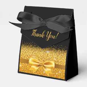 Schwarzes Gold elegantes Dankeschön Geschenkschachtel