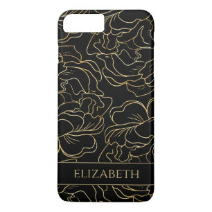 Schwarzes Gold Floral Personalisiert Case-Mate iPhone Hülle