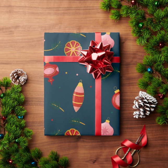 Schwarzes Gold FreudenLICHT Frohe Weihnachten Geschenkpapier (Feiertagsgeschenk)