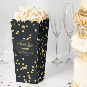 Schwarzes Gold Gelbe Glitterparty Geschenkschachtel
