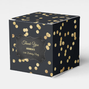 Schwarzes Gold Gelbes Glitter-Party  Geschenkschachtel