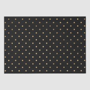 Schwarzes Gold Glitter Tupfenmuster Seidenpapier