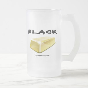 Schwarzes, Gold, GoldBar, Ölfeld-Bier-Glas, Öl Mattglas Bierglas