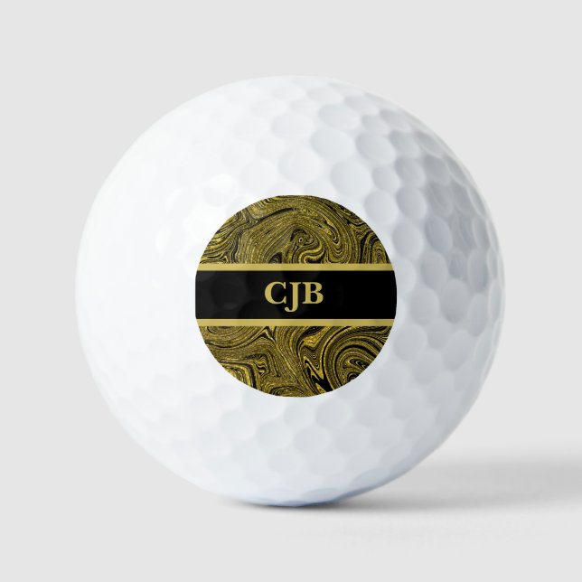 Schwarzes Gold Golfball (Vorderseite)