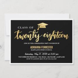 Schwarzes Gold| Graduate Class of 2018 Script Einladung