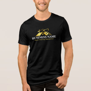 Schwarzes Gold Hausbau Konstruktion Tri-Blend Shirt
