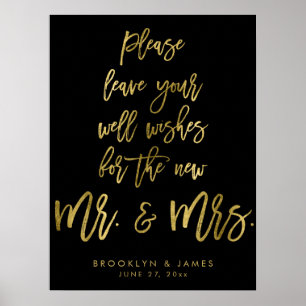 Schwarzes Gold - Hinterlasse deine guten Wünsche H Poster