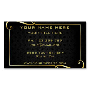 Schwarzes Gold - Ihr Design Business Card Magnet