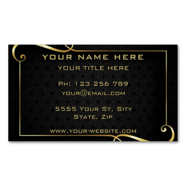 Schwarzes Gold - Ihr Design Business Card Magnet (Vorderseite)