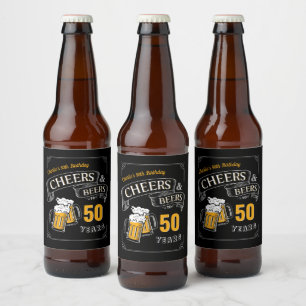 Schwarzes Gold jubeln und Biere jeden Alters Gebur Bierflaschenetikett