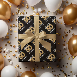 Schwarzes Gold jubelt auf 50 Jahre Geburtstag Geschenkpapier Set