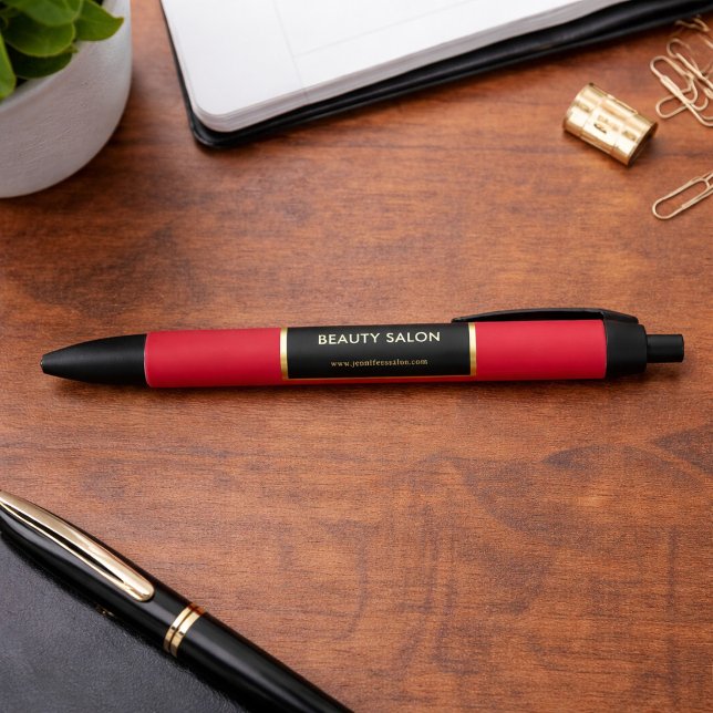 Schwarzes Gold Kardinalrot professionell werblich Kugelschreiber (Black gold and cardinal red professional promotional pen. Perfect for your own business.)