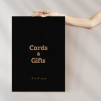 Schwarzes Gold Klassisches Minimales Karten- und G