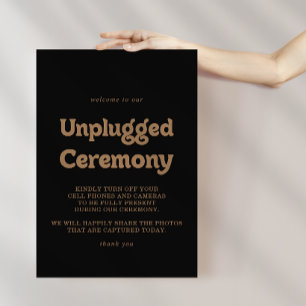 Schwarzes Gold Klassisches Minimales Unplugged Zer Poster