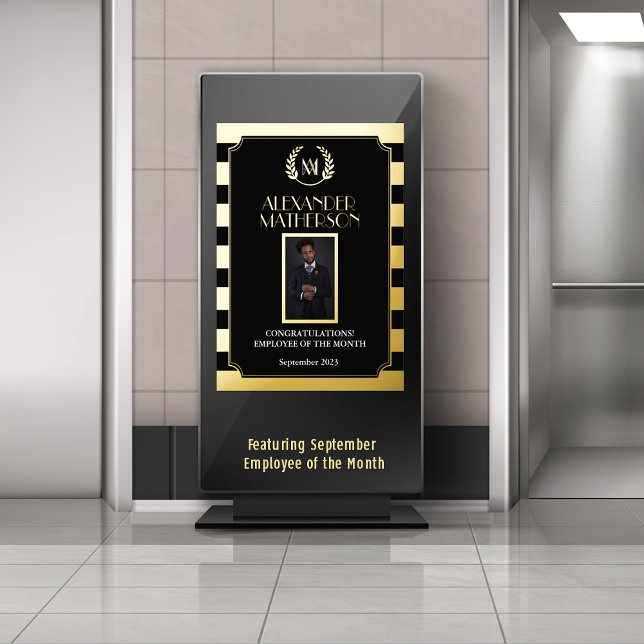 Schwarzes Gold Modernes Foto Mitarbeiter des Monat Foliendrucke (Von Creator hochgeladen)