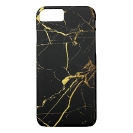 Schwarzes Gold Modernes Marmormuster selten Case-Mate iPhone Hülle