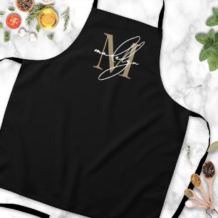 Schwarzes Gold Modernes Minimalistisches Elegantes Schürze