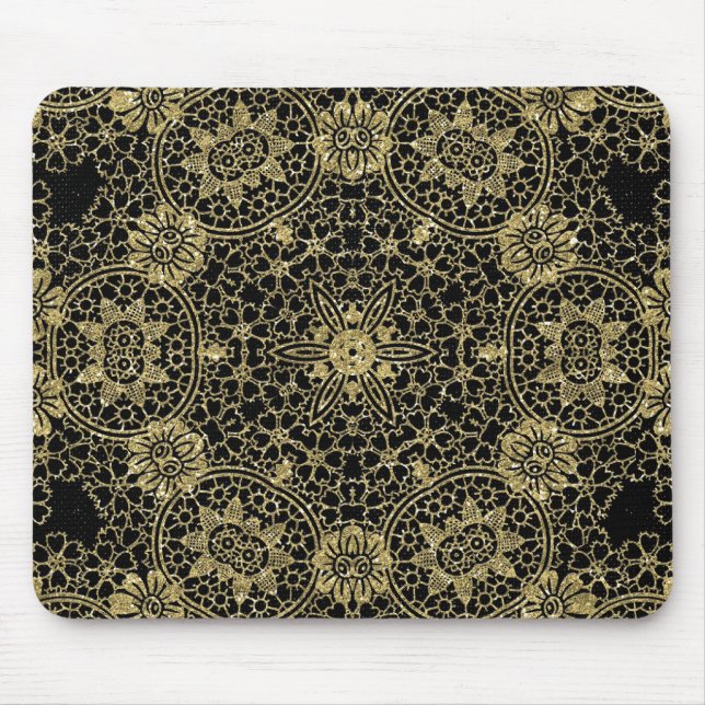 Schwarzes Gold Mousepad (Vorne)