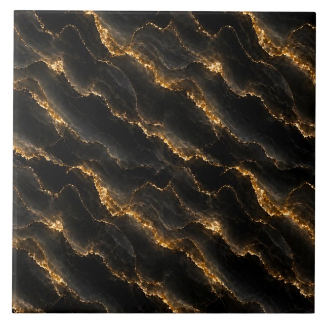 Schwarzes Gold-Onyx-Marmor nahtloses Muster Fliese (Vorderseite)